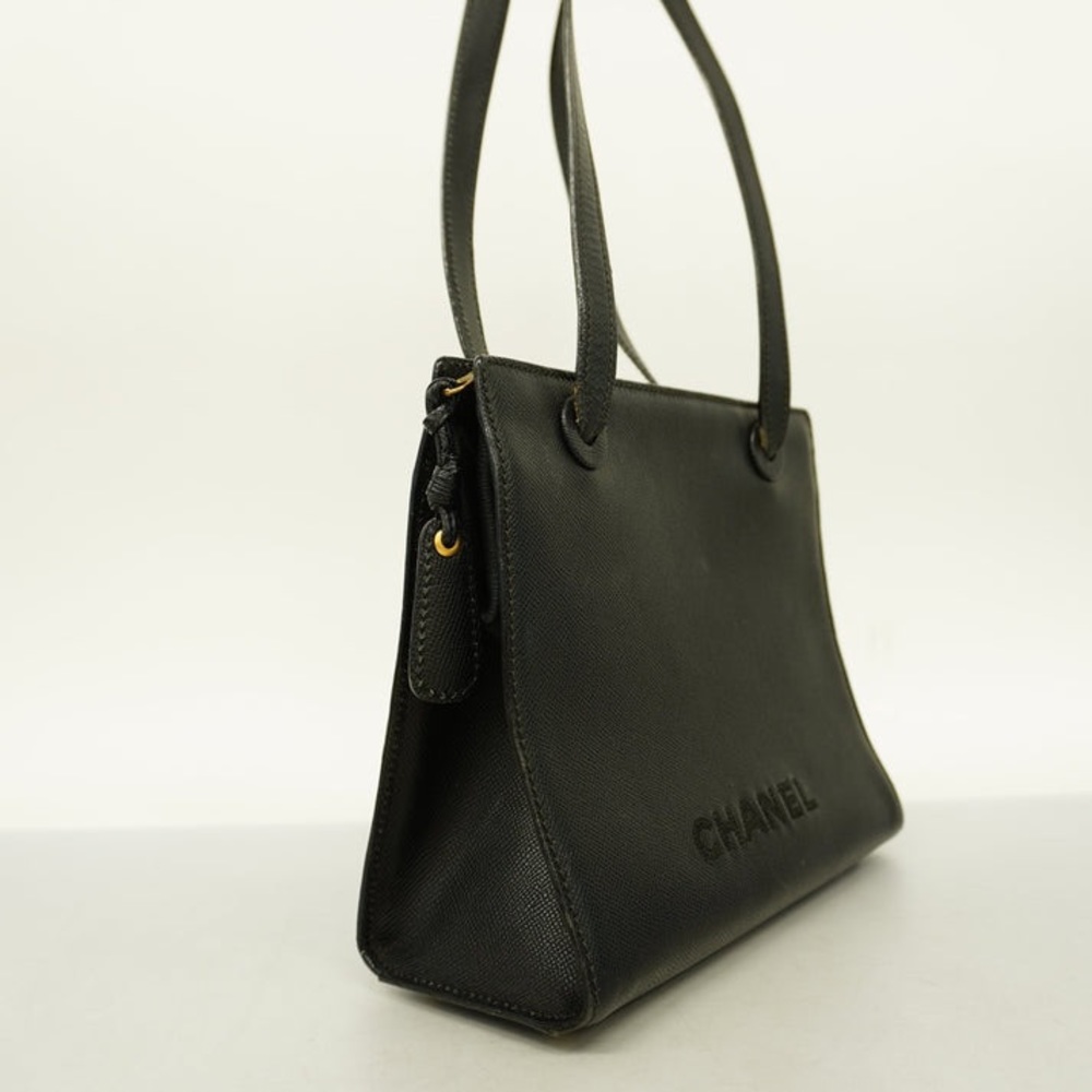 Rare Chanel Vintage Caviar Shoulder Bag - Authentic Black Leather - Picture 8 of 16